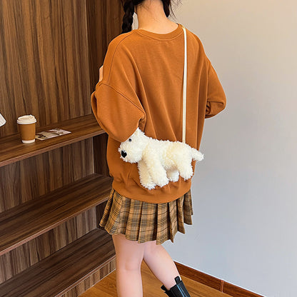 Lindo bolso de peluche de cachorro