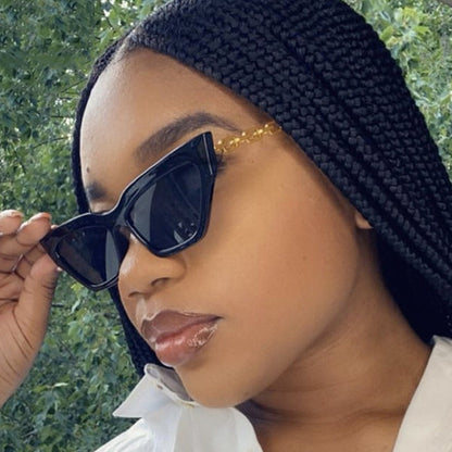 Gafas de sol con cadena y ojo de gato para mujer