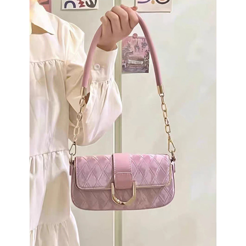 Chain Small Square Bag Shoulder Crossbody Underarm Bag