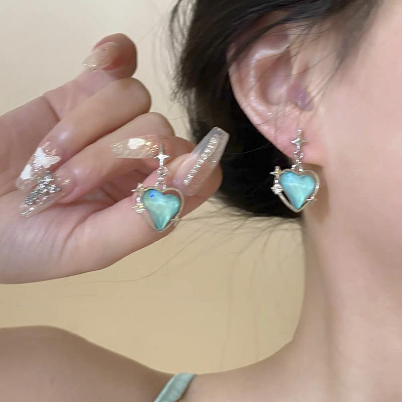 Rhinestone Earrings Love Butterfly Flower Tassel
