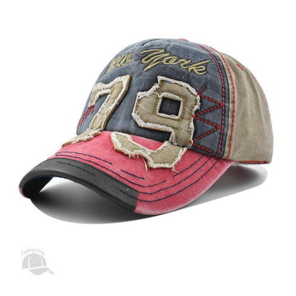 Gorra de béisbol con letras lavadas bordadas para hombre