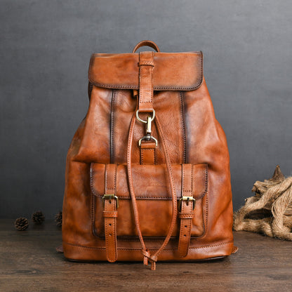 Lederrucksack für Freizeitreisen
