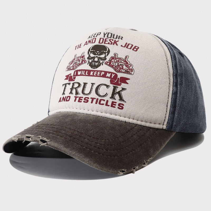 Peaked Hard Top Summer Letter Printing Stylish Baseball Cap