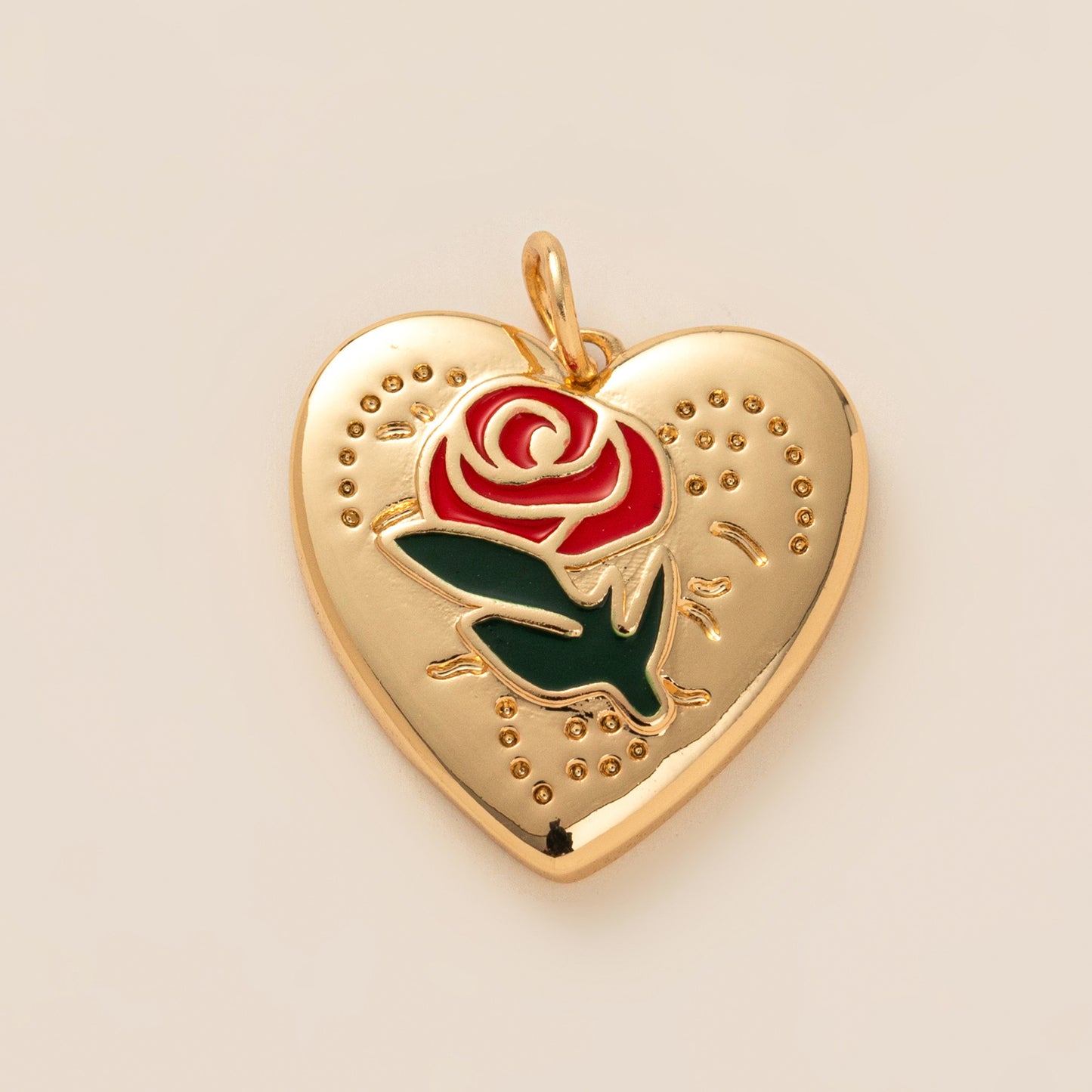 Food Rose Cherry Love Weather Cross Rectangular Pendant