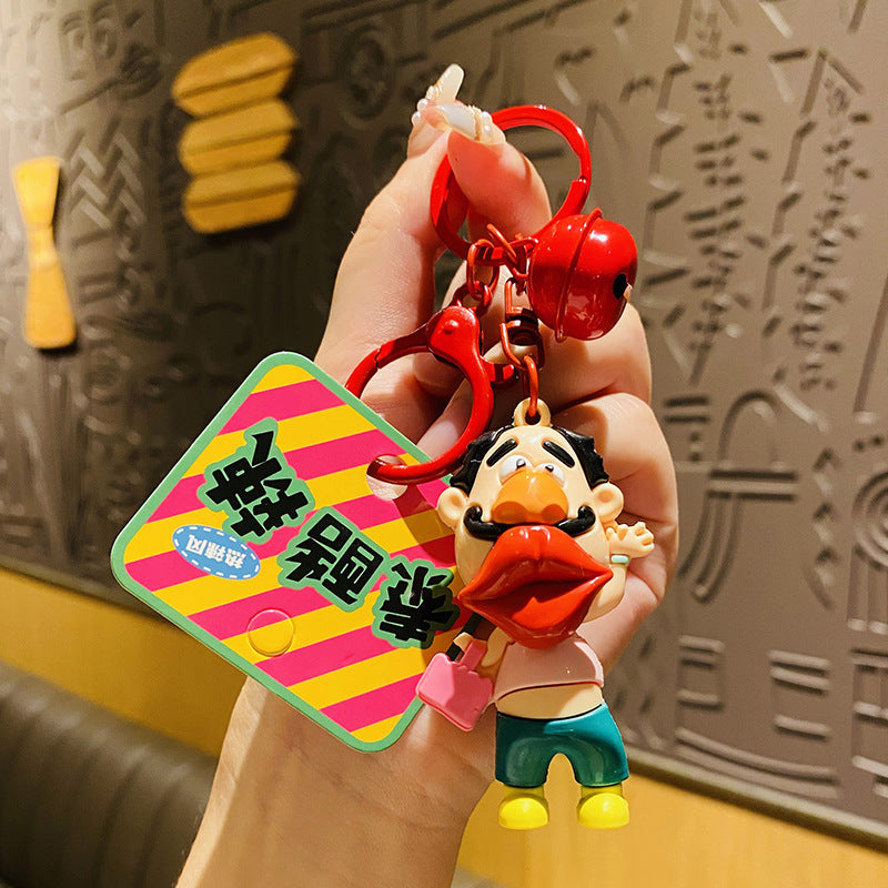 Ugly And Cute Uncle Loli Keychain Cute Cartoon Car Chain
