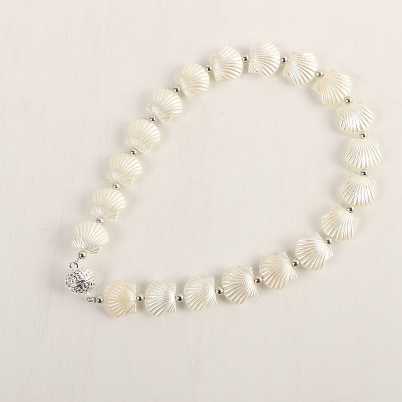 Gold And Silver Pearl Chain Magnetic Snap Bracelet Magnetic Snap