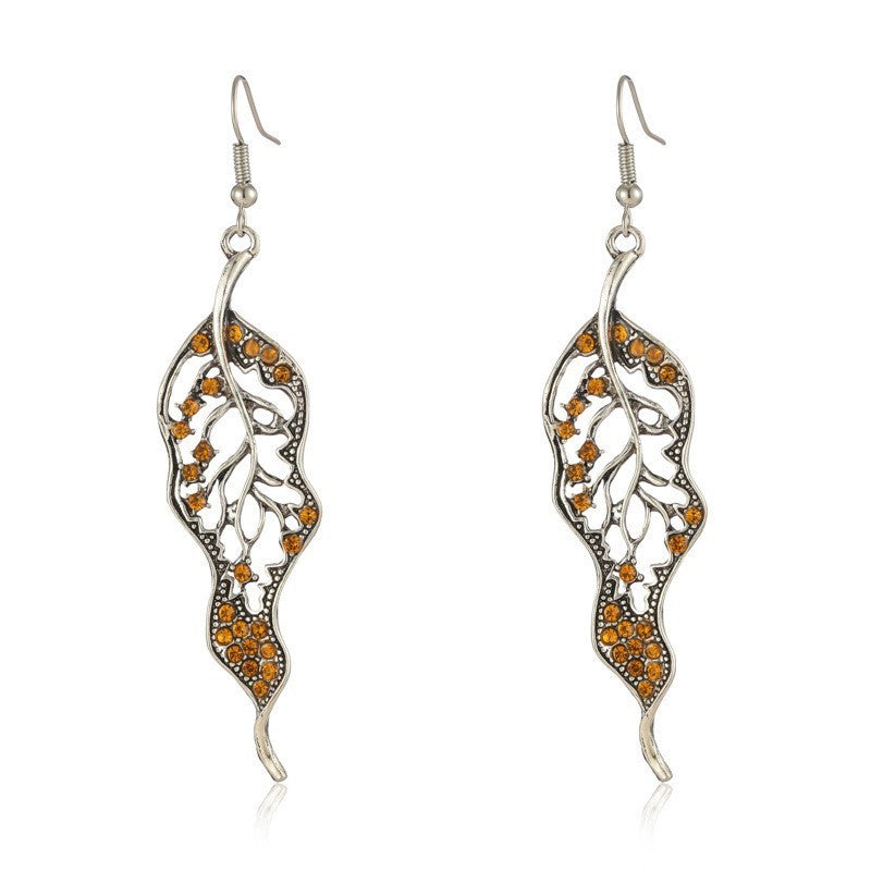 Diamond-shaped Diamond Personality Vintage Earrings
