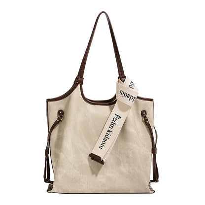 Bolso de hombro de piel auténtica