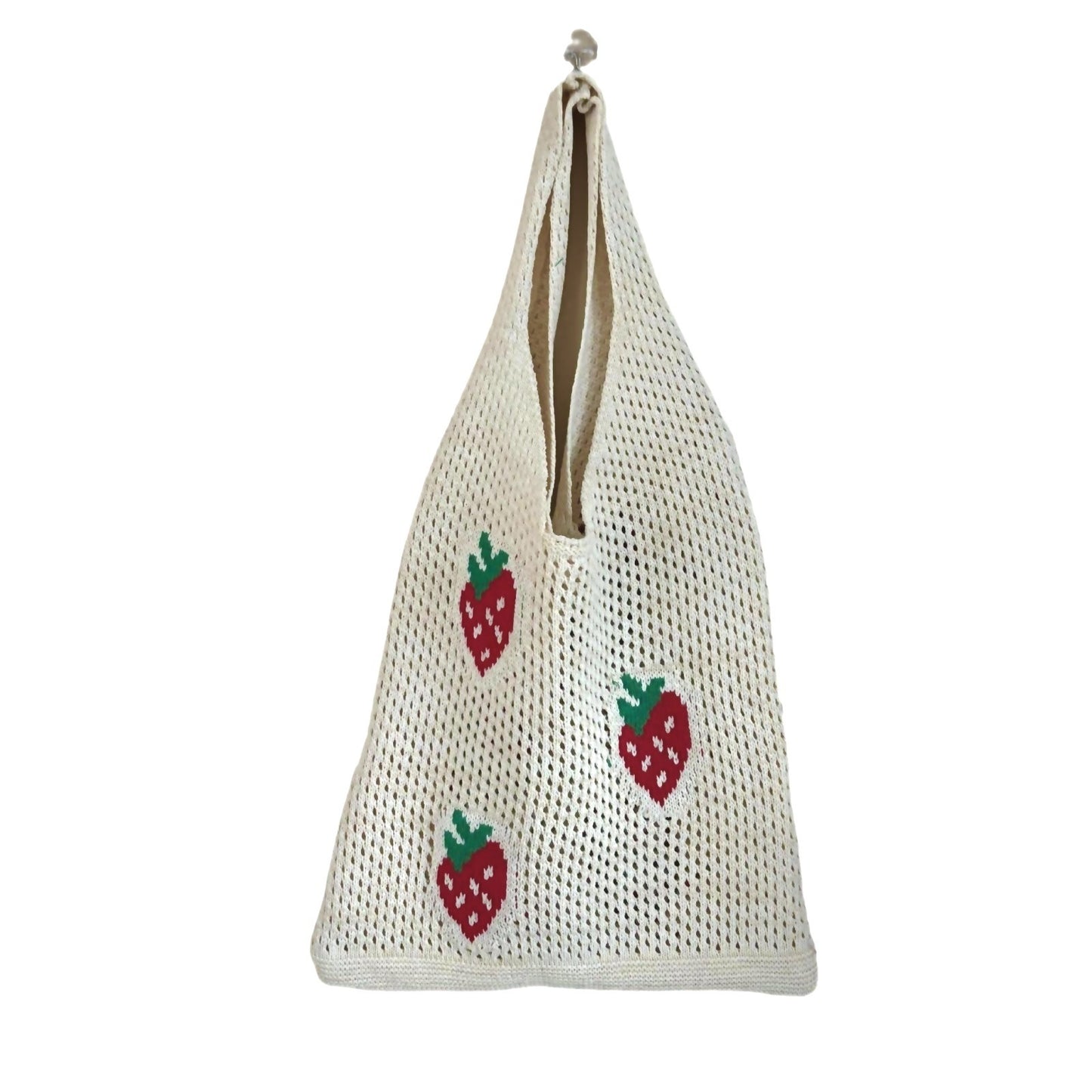 Japanese And Korean Strawberry Knitted Hollow Bag