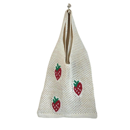 Erdbeer-Strick-Hohltasche