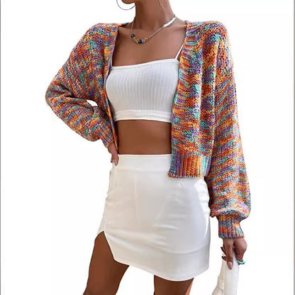 Damen Retro Colorized Sweater Freizeitjacke