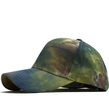 Gorra de béisbol tie-dye con visera, informal, para exteriores, a prueba de sol