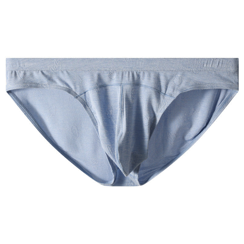 Briefs Modal Low Waist Jacquard Ice Silk Underwear