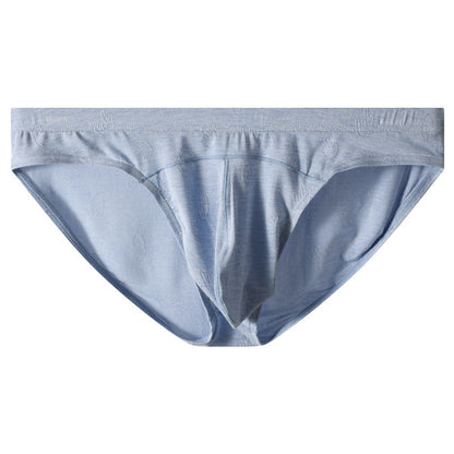 Briefs Modal Low Waist Jacquard Ice Silk Underwear