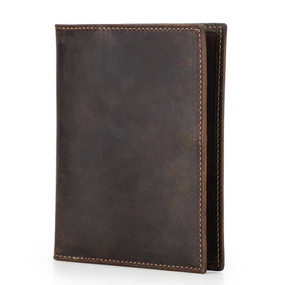 Retro Crazy Horse Leder Anti-Diebstahl-Swiping-Dokumentenpaket
