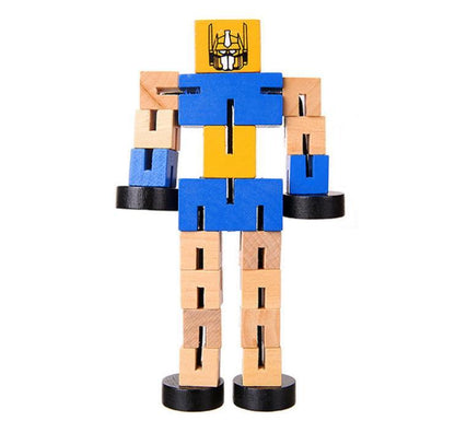 Roboterspielzeug aus Holz