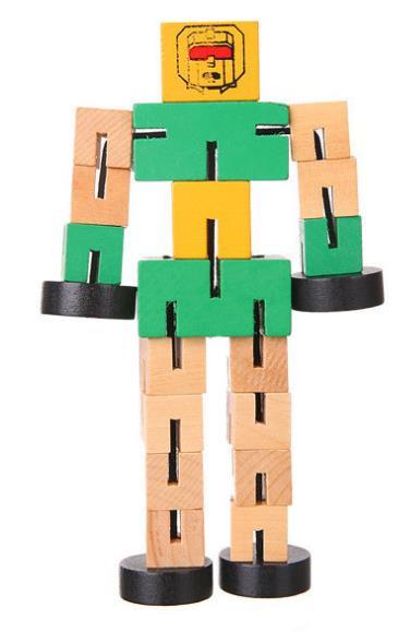 Roboterspielzeug aus Holz