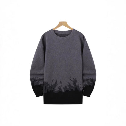 Flame Knitted Sweater Men's Leisure Warm