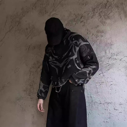 Ripped Street Tide European And American Men's And Women's Sweaters