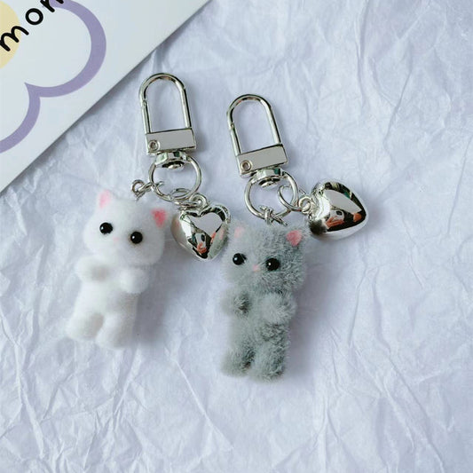 Fashion Three-dimensional Kitten Key Buckle Pendant