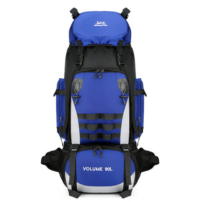 Mochila de viaje para exteriores de gran capacidad de 90 l para hombre, impermeable y duradera, con acolchado de algodón, ideal para el trabajo. 