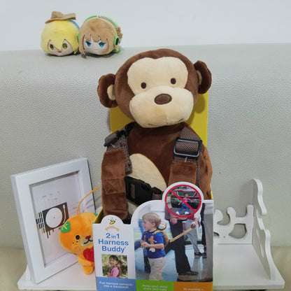 Neue affe gegen verloren rucksack cartoon kinder buch tasche baby sicherheit schritt gürtel Spielzeug Plüsch tasche