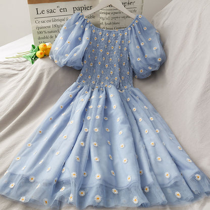 Damenkleider, Sommer, V-Ausschnitt, Blumendruck, Boho-Strandkleid