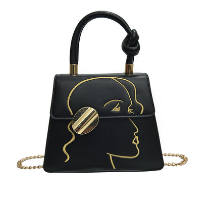 Bolso de hombro con cadena estilo occidental