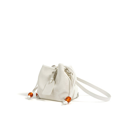 Bandolera de piel satinada