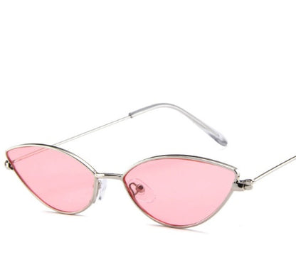 Neu Nette Sexy Sunglases Retro Cat Eye Sonnenbrille Frauen Metall Dreieck Vintage Cateye Sonnenbrille 