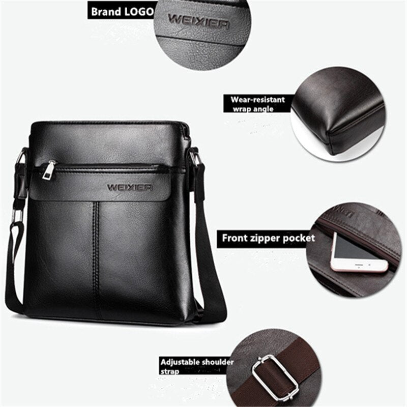 WEIXIER Leather messenger bag