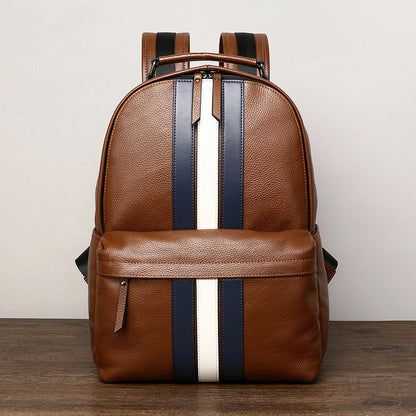Mochila de cuero para viajes informales