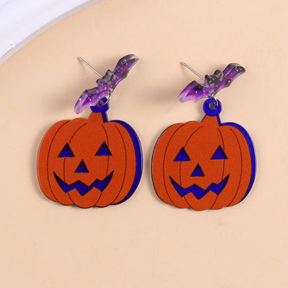 Europäische und amerikanische Halloween-Serie Acryl-Ohrringe Farbe