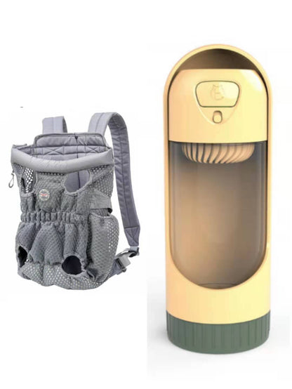 Mochila transportadora de mascotas para viajes al aire libre, de malla, transpirable, para el hombro