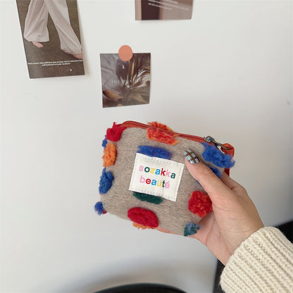 Bolso de hombro portátil tipo cubo de peluche