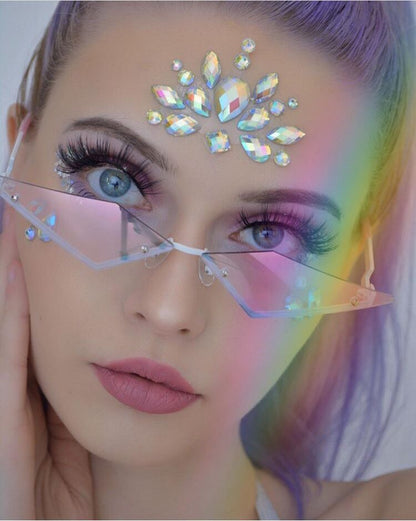 Modische randlose Sonnenbrille für Damen