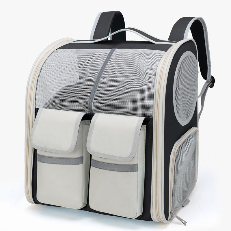 Pet Trolley Bag Cat Bag Large Capacity Portable Breathable Backpack