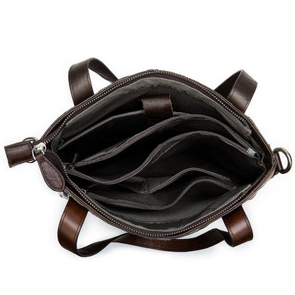 Bolso bandolera de piel auténtica para ordenador