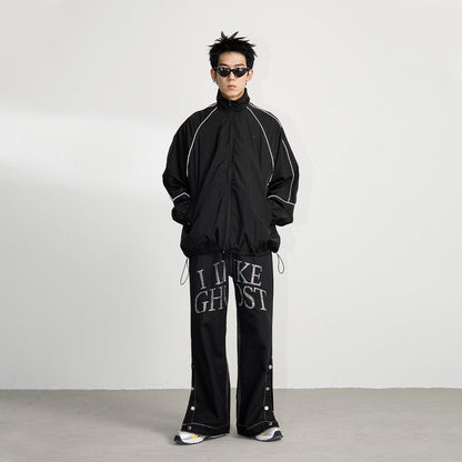 Retro Flared Trousers Men And Women Hip Hop Hipster Casual Pants - BAGMODA