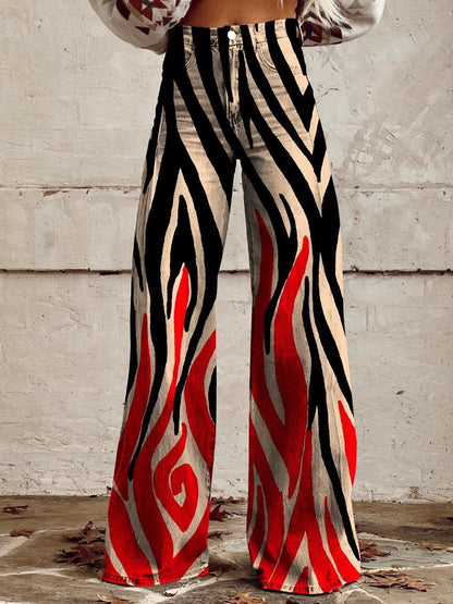 Horn Simulation Denim Hose Lose Hosen Für Frauen