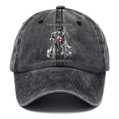 Gorra de papá vieja de algodón lavado con estampado retro para hombre