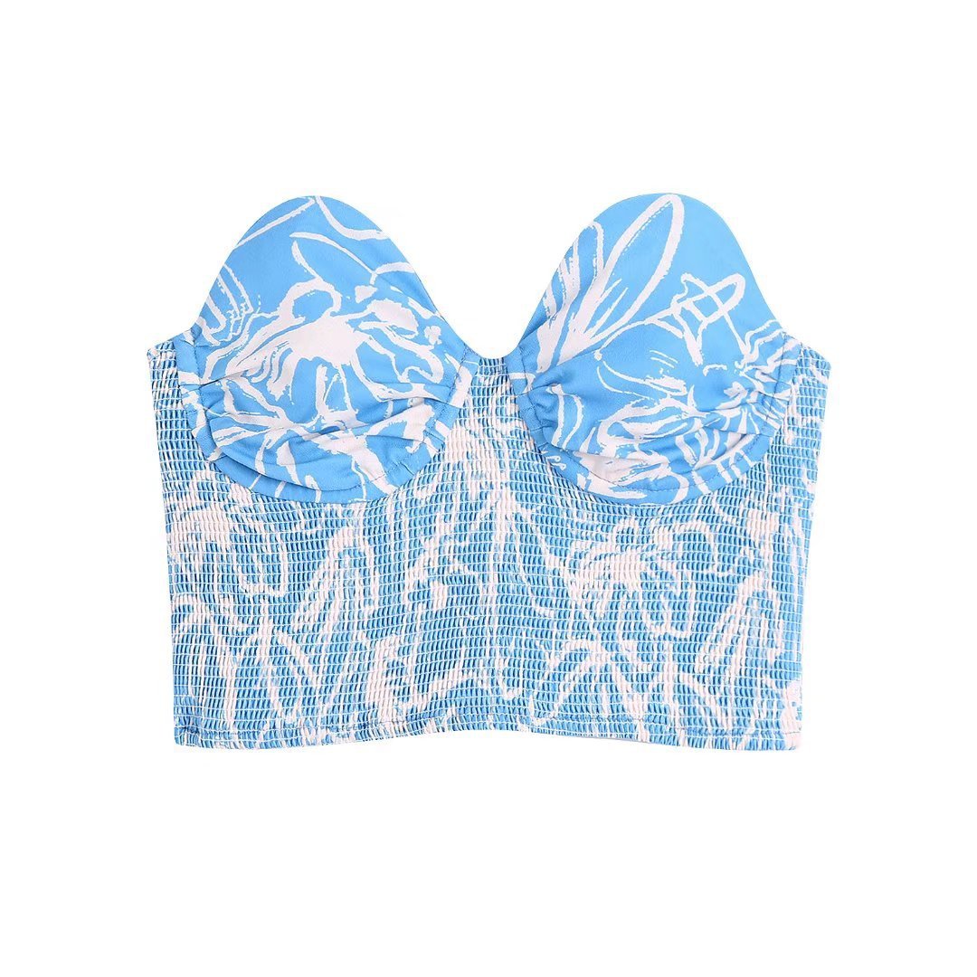 Camisola sin mangas con estampado moldeador para mujer