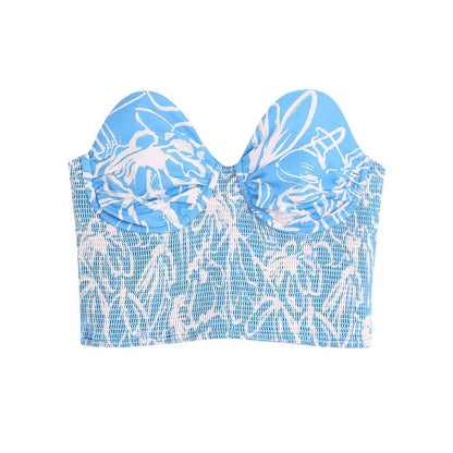 Camisola sin mangas con estampado moldeador para mujer