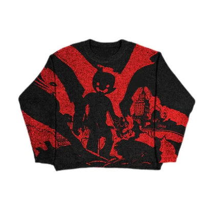 Street Knitwear Bedruckte Herbstpullover