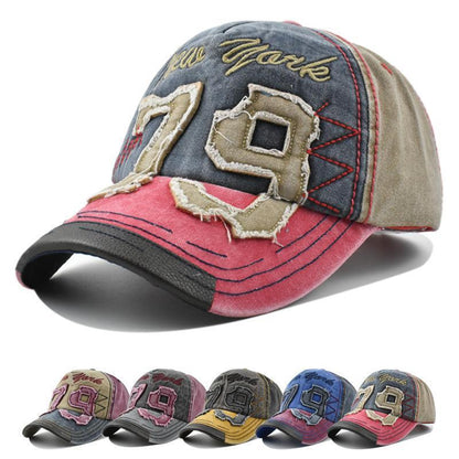 Gorra de béisbol con letras lavadas bordadas para hombre