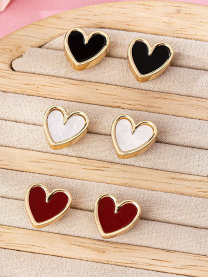 Pendientes de botón para mujer del festival Love de Daily Commuter