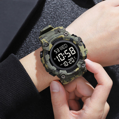 Reloj de moda con esfera grande para estudiantes varones, moderno y resistente al agua.