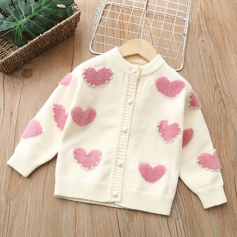 Girl's Sweater Knitwear Pullover Cardigan Top