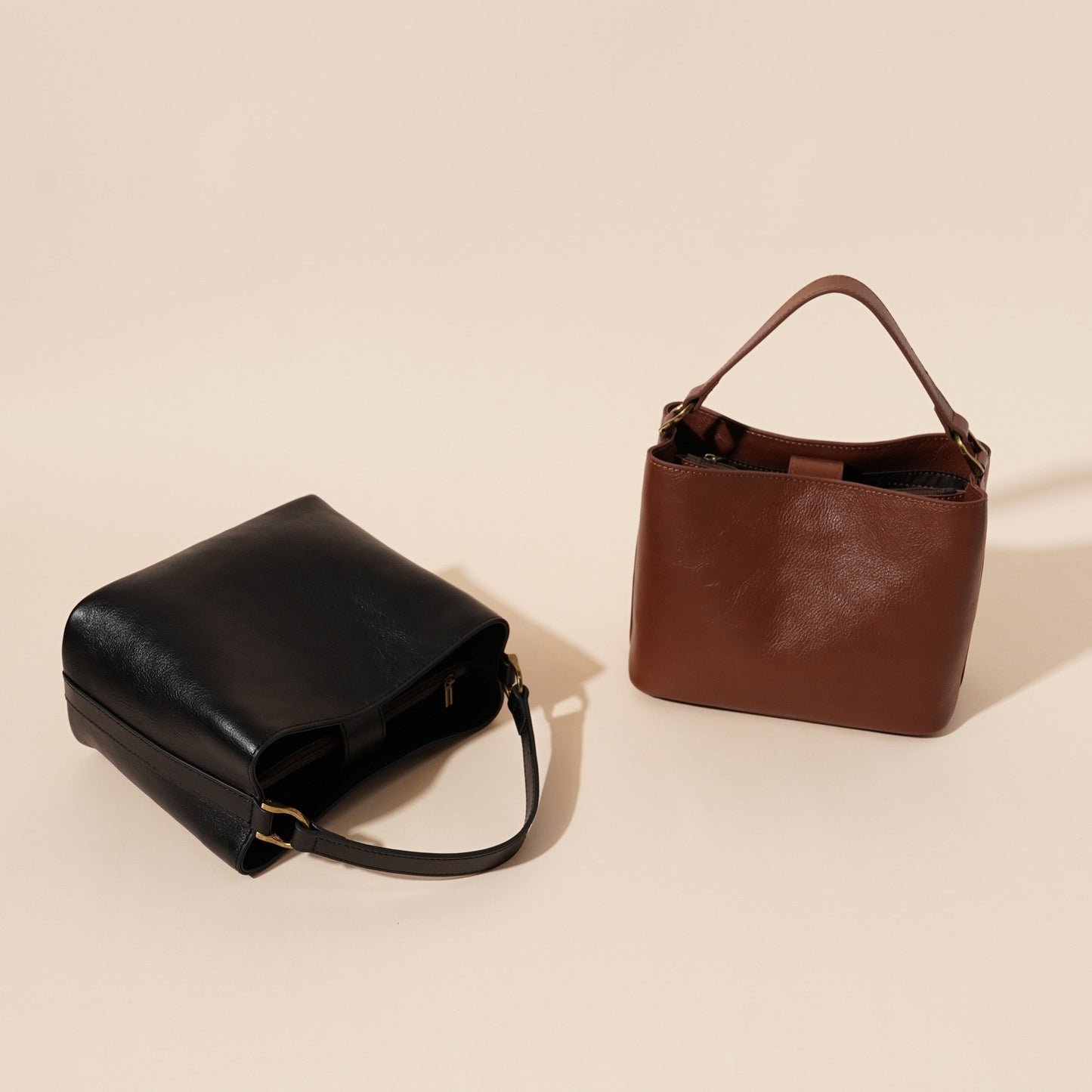 Rindsleder Vintage Schulterhandtasche