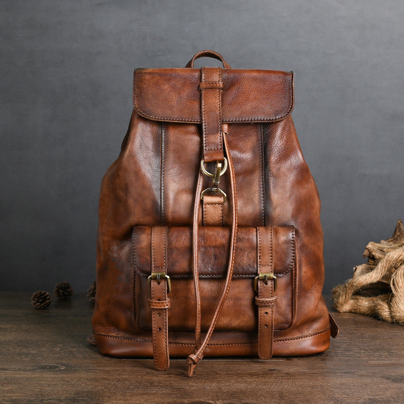 Leather Backpack For Leisure Travel